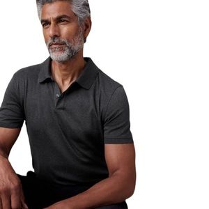 Banana Republic Men’s Luxe Touch Performance Slim Fit Polo Shirt Black XL